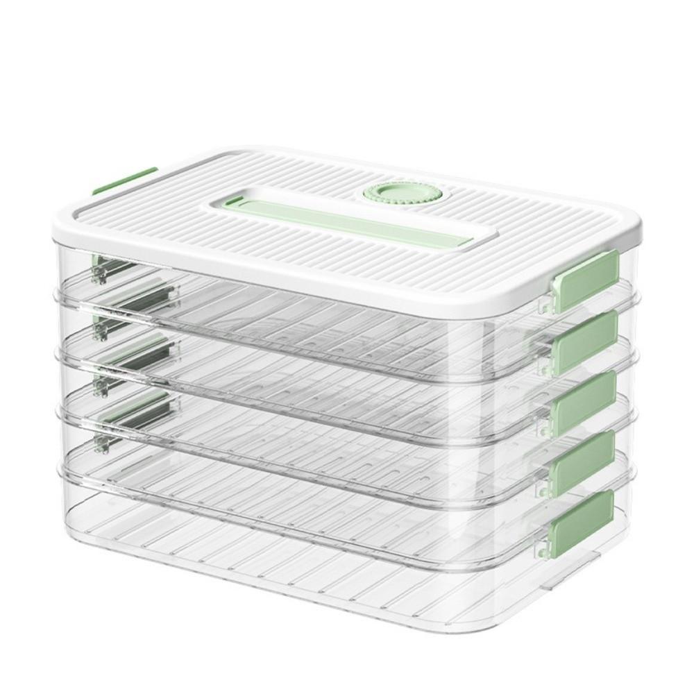 Mehrschichtige Gefrierbox Frischhalte-Kühlschrankbox Knödel-Aufbewahrungsbox Hausküche