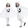 Youngfull Ghost Cloak for Kids, Halloween Cosplay, Cute Poncho, Easy To Wear, Horror Costume for Boys and Girls, Witch, Grim Reaper, Devil, Bat,