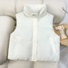 Autumn and Winter New Lambskin Cotton Clothes Vest Women's Stand-up Collar Zipper Cardigan Loose Women's Vest