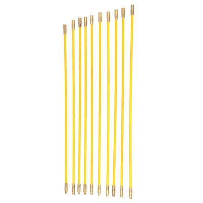 10 Peças Fio de Fibra de Vidro para Puxar 33CM/13IN Conector de Latão Fita para Peixe 4mm Kit Puxar e Empurrar Puxar Cabo Coaxial