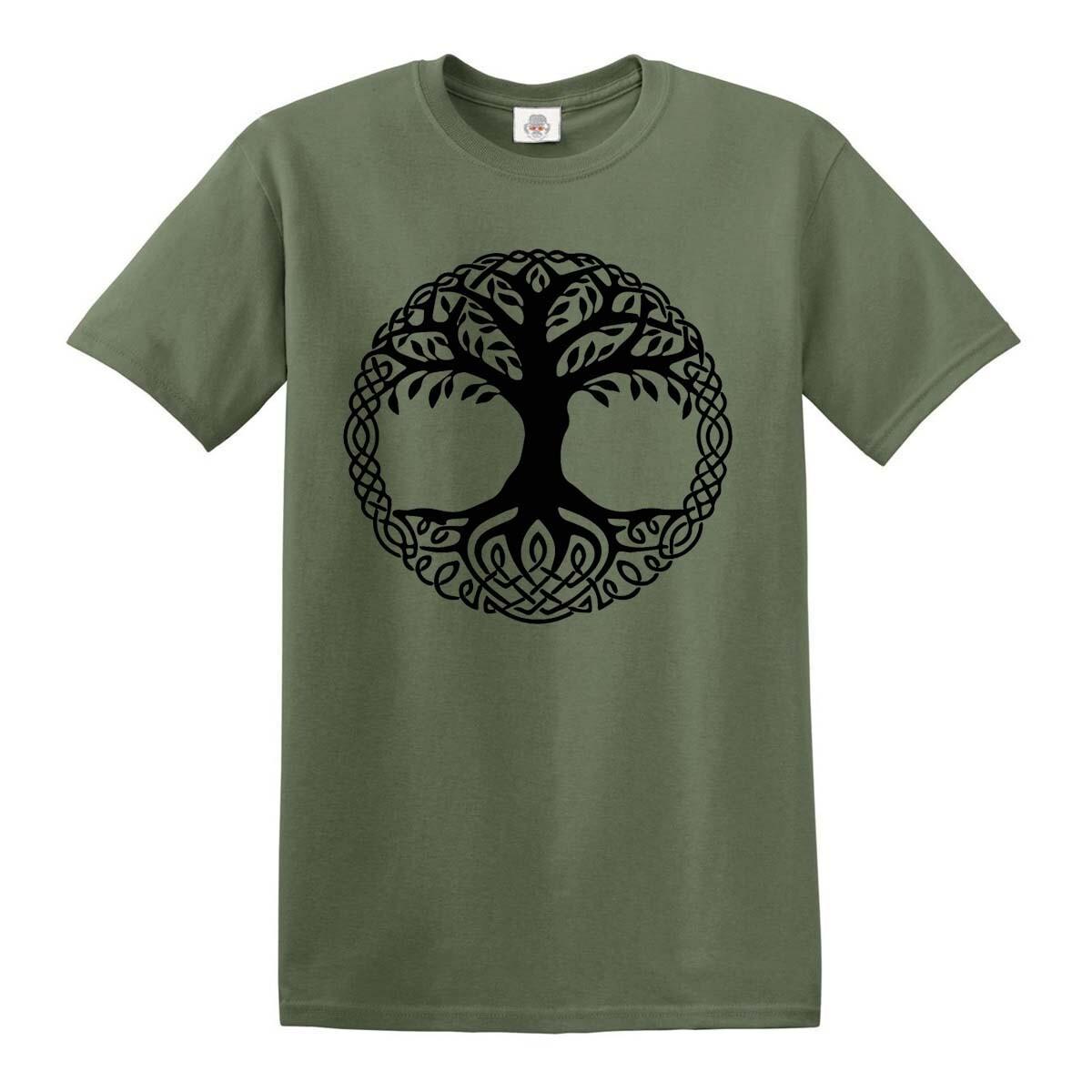 Yggdrasil Tree T-shirt Tree of Life Celtic Tribal Tattoo Gift Oak King T-shirt M