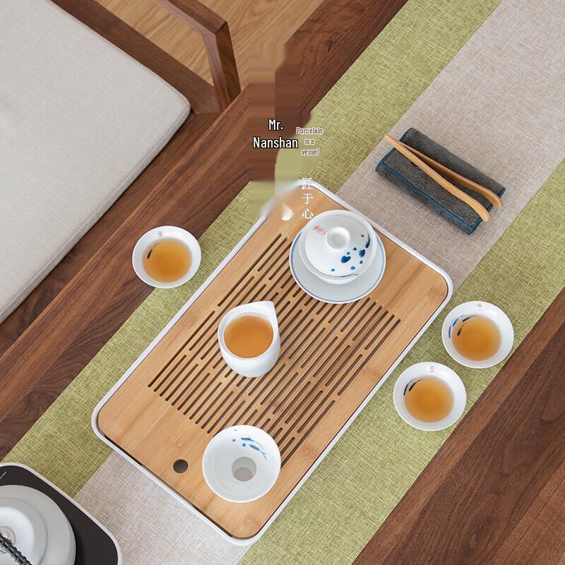 

Nanshan Mr. Hand-Painted White Porcelain Kung Fu Tea Set