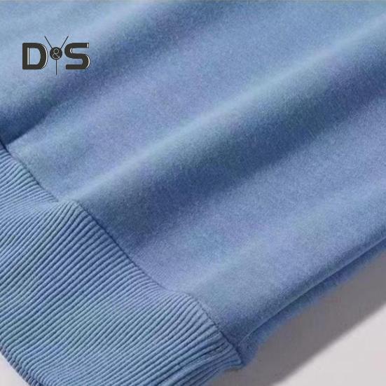 Outono Inverno Homens Top O Neck Solto Cor Pura Punhos Elásticos Pulôver Comprimento Médio Esporte Uso Diário Escola Moletom