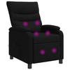 Massage Relax Chair Black Fabric