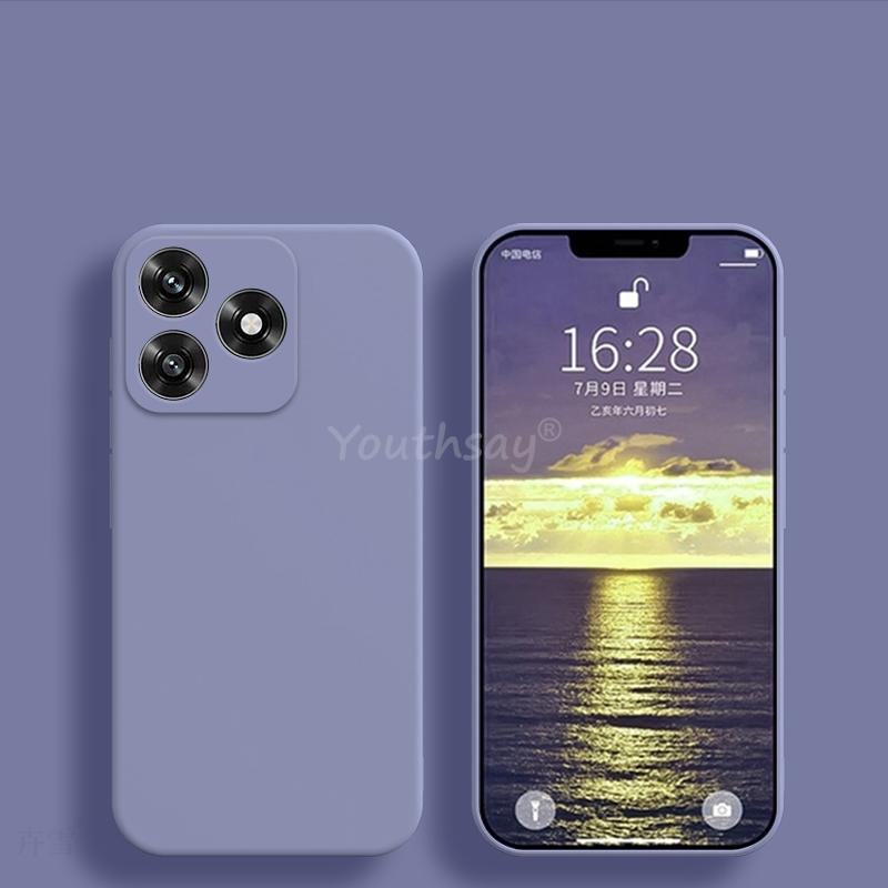 For Honor X5C Plus Case Liquid Silicone Plain Case Honor X5C Plus Cover Soft TPU Anti-drop Phone Protector Honor X5C Plus Cover