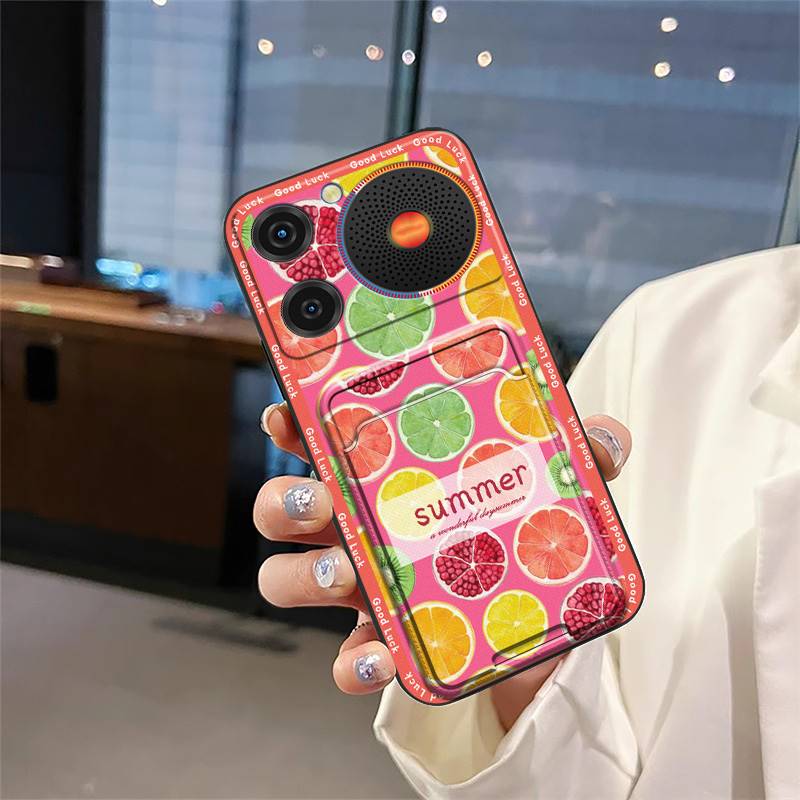 Back Cover Graffiti Phone Case For ZTE Nubia Music Anti-knock Fashion Design Cartoon Durable Card Bag Full Wrap TPU Cute