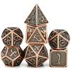 Cusdie Dragon Font DND Dice Metal, Auspicious Cloud, 7Pcs Polyhedral Dice Set, for D&D Role Playing Game Pathfinder Board Games