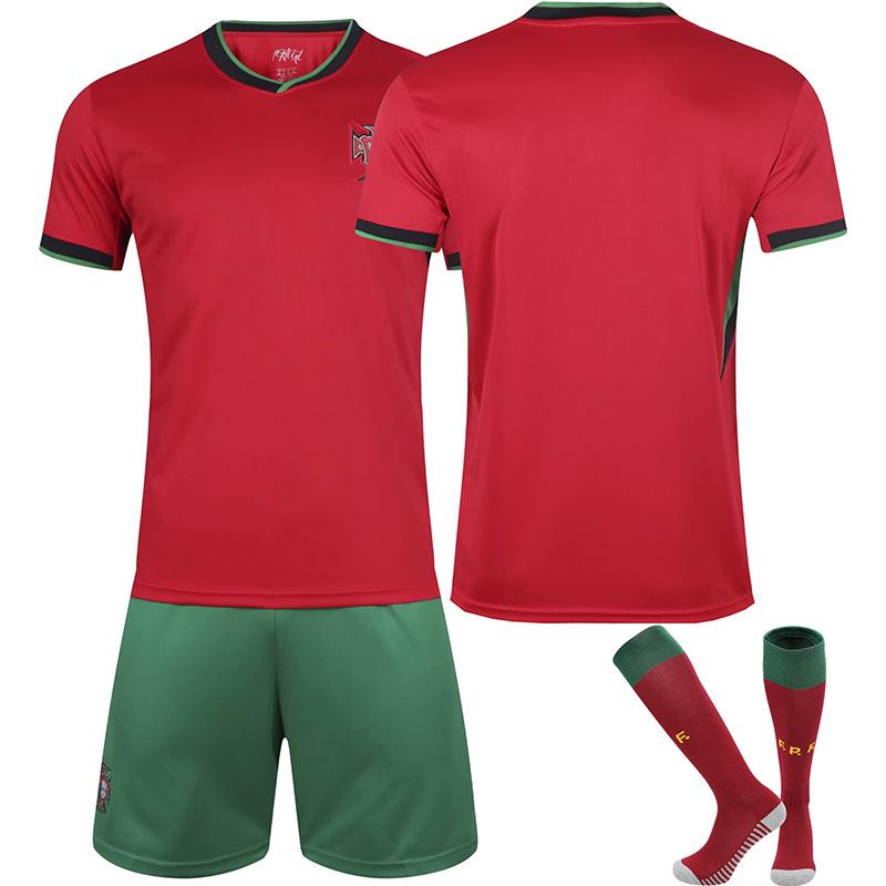 2425 European Cup Portugal Home Football Jersey Set No. 7 Jersey No. 8 Jersey Children'S Suit