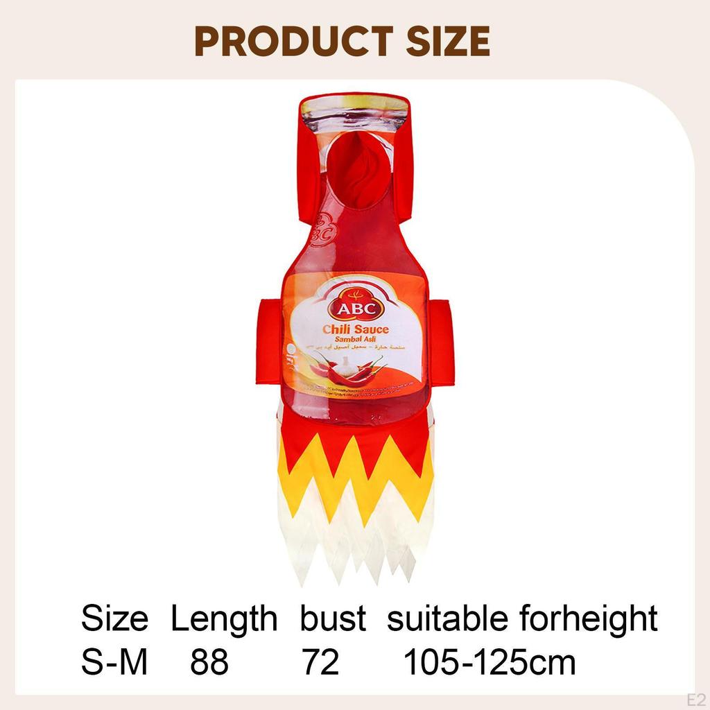 Halloween Chili Sauce Bottle Costume Clothes Cosplay Apparel for Party Supplies