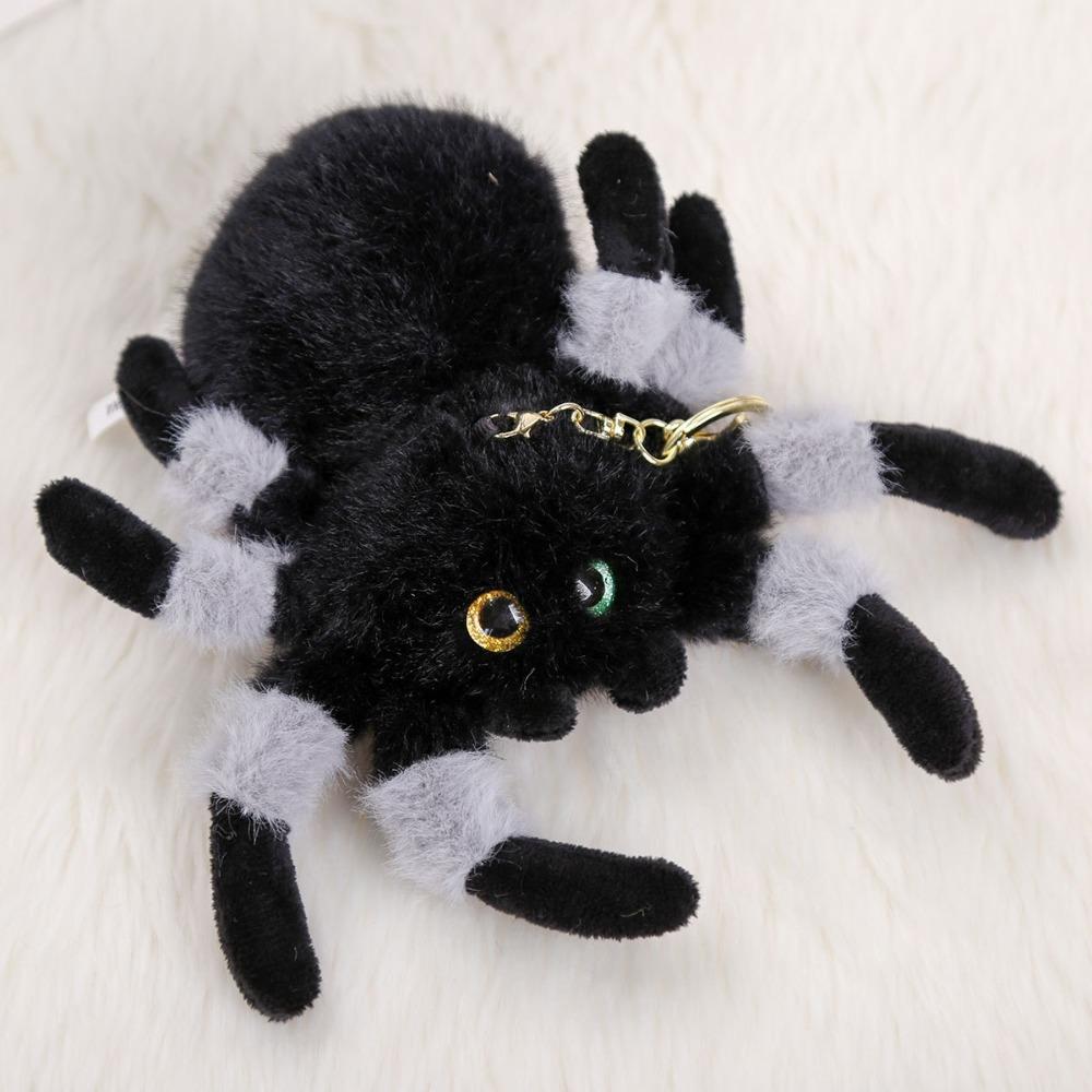 Simulation Colored Eye Spider Plush Pendant Fluffy Spider Plush Keychain Birthday Parties