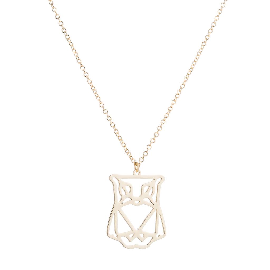Elegant Women's Stainless Steel Origami Pendant Necklace