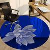 1pc Floral Design Office Round Area Rug,  Mat Suitable For Office, Under Office Chairs Bedroom Living Room Home Decor, Room Deco