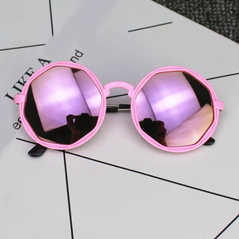 

Подарочные детские круглые очки с защитой от ультрафиолета для детей, цветные модные очки, аксессуары для солнцезащитных очков розовый