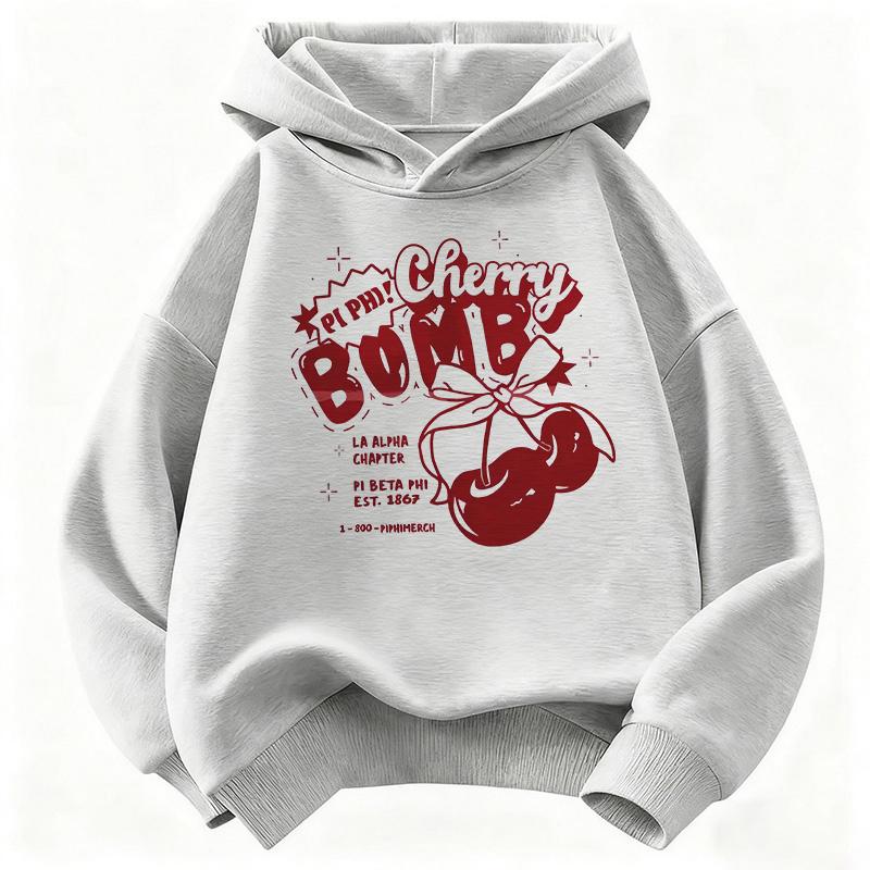 Y2k Girls Hoodie Cherry Design Children's Sweatshirt Cute Hoody for Boys Girls Autumn Winter Casual Hoodies Kids