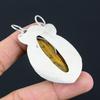 Daughters Day Sale Sterling Silver Carved Tiger Eye Stone Trendy Pendant Jewelry