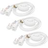 FIRMERST Foot Switch Extension Cord 6 Feet for Floor Lamp, Holiday Lights, White, 3 Packs