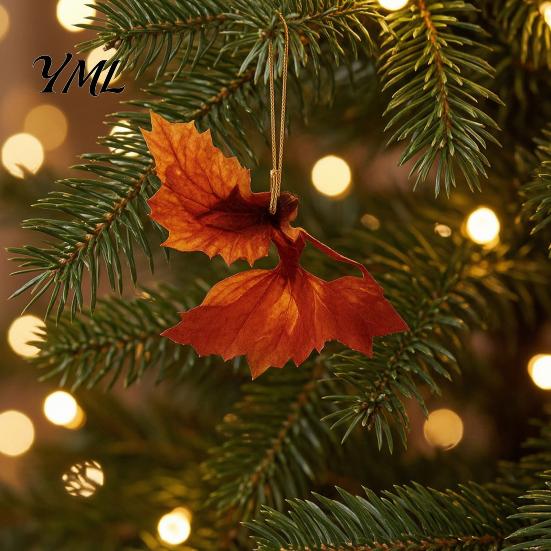 Seasonal Atmosphere Ornaments Autumn Leaves Ballet Dancer Acrylic Advent Calendar, 2D Hanging Ornament Set Unique Party Favors with Lanyard