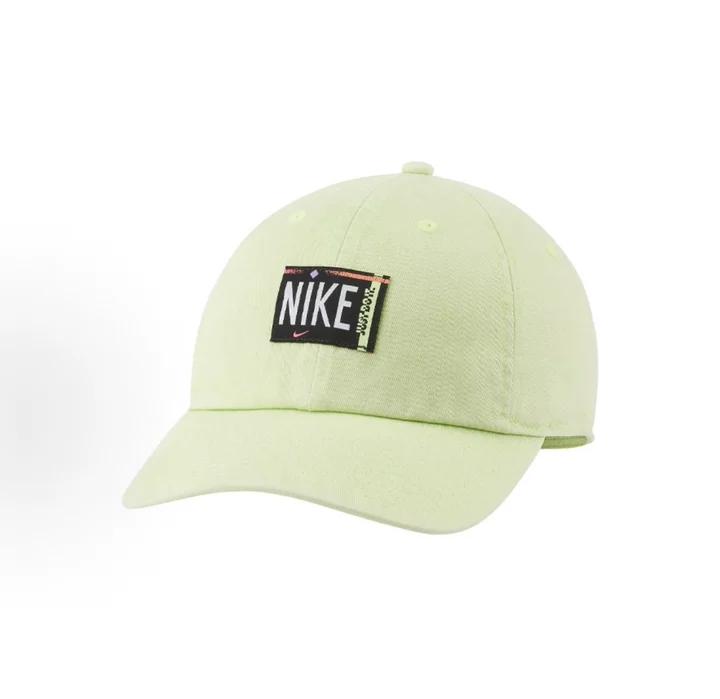 Nike Washed‑Effect Unstructured Cotton Baseball Cap, Curved Brim Soft‑Crown Patch‑detail Casual Street Hat DH2058-358