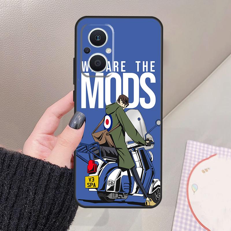 

Mods Scooter Funda For OPPO Reno 14 10 11 12 13 Pro 12F 11F 13F 14F 7 8 Lite OPPO Find X9 X8 X6 Pro Case OPPO Reno13