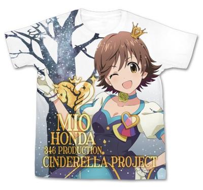 THE CINDERELLA GIRLS MY FIRST Mio Honda Full Graphic White M Size IDOLM@STER STAR!! T-shirt