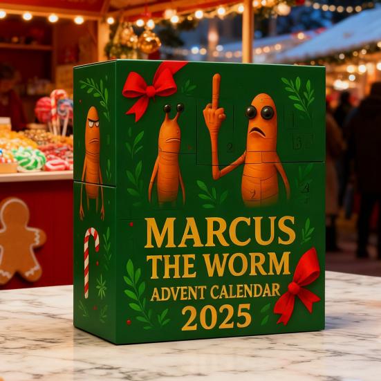 Christmas Countdown Calendar 24 Day Countdown Box 2025 Marcus The Worm