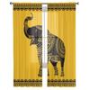 Elephant Art Indian Bobo Style Tulle Window Treatment Sheer Curtains for Kitchen Living Room the Bedroom Curtains Decoration