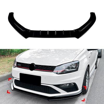 Car Front Bumper Lip Spoiler Diffuser Splitters BodyKit Aprons Cover Guard Trim For Volkswagen Polo MK5 6C GTI 2015-2018