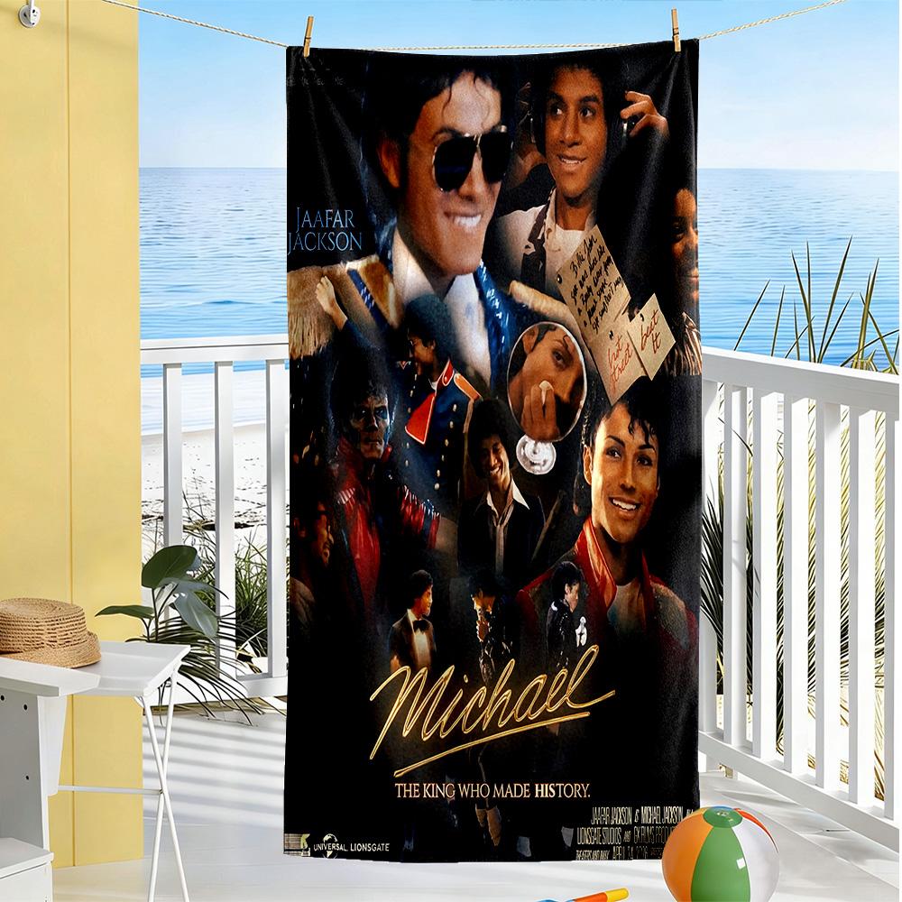 Michael Jackson Beach Towel Quick-Dry Soft Microfiber Comfortable Lightweight Perfect for Traveling Yoga Camping and Swimming