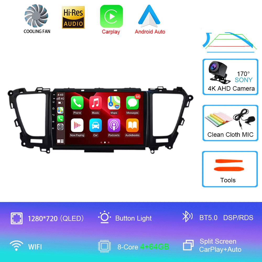For Kia Carnival YP Sedona 2014 2015 2016 2017 2018 2020 2 Din Multimedia Android 14 Car Radio 4G Wifi GPS DVD BT Carplay