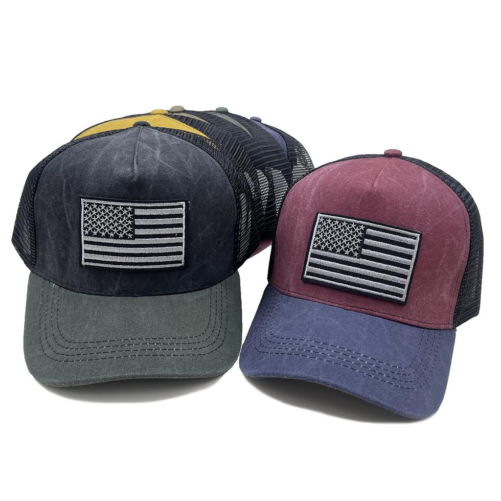Hut Herren Sommer Amerikanische Flagge Kappe Sonnenschutz Sonnenhut Outdoor Sport Bergsteigen Baseballkappe