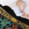 Lid of The Great Tomb of Pakal - Palenque Astronaut Over Black No.2 Throw Blanket Decorative Beds Polar Christmas Gifts Blankets