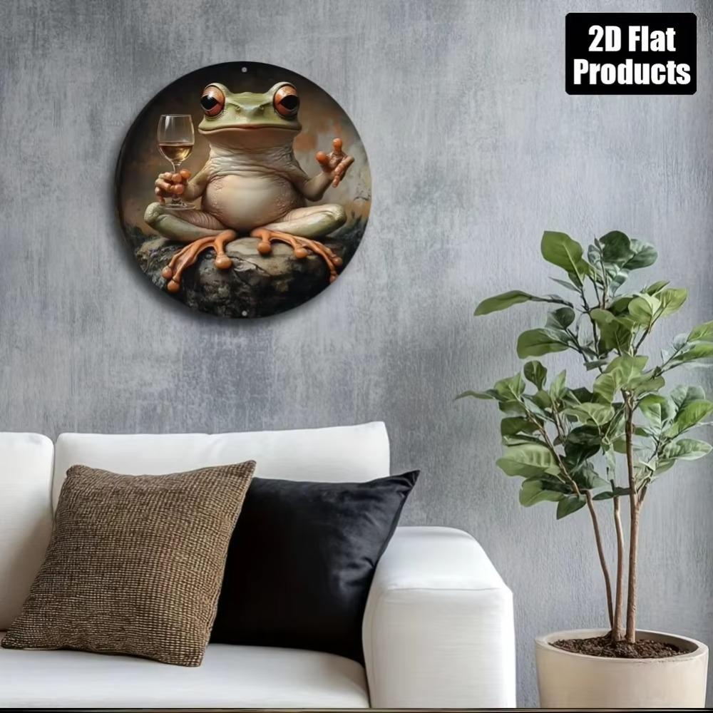 Vintage Frog Metal Tin Sign Bar Kitchen Decor Rustic Pub Cafe Wall Plaque