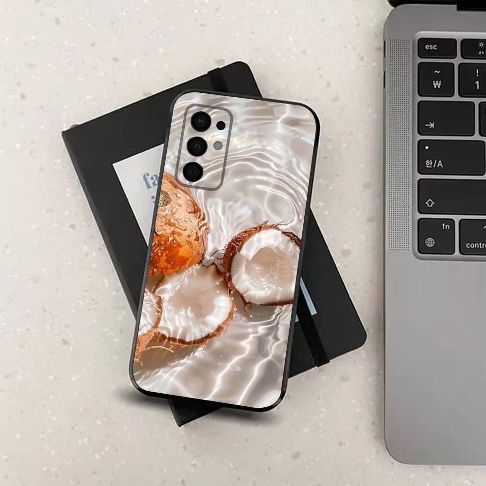 Coconut For Samsung Galaxy A73,31,8,9,52,J7,22,Note,72,41,71,53,32,Soft Black Silicone Cover Case