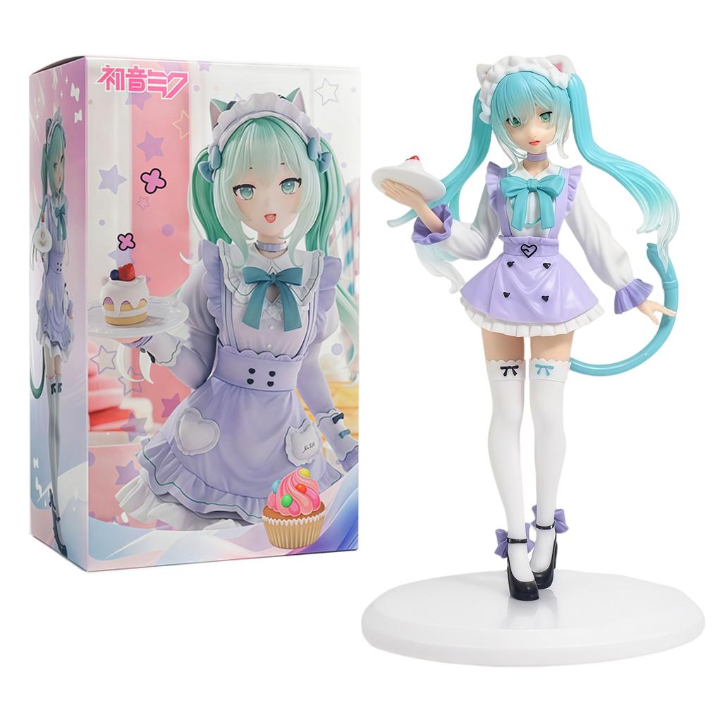In Stock  Hatsune Miku Gorgeous Fantasy Fashion Figure Fancy ~Cat Eat Ver.~ Pvc 18Cm Anime Action Figures Model Collection Toy