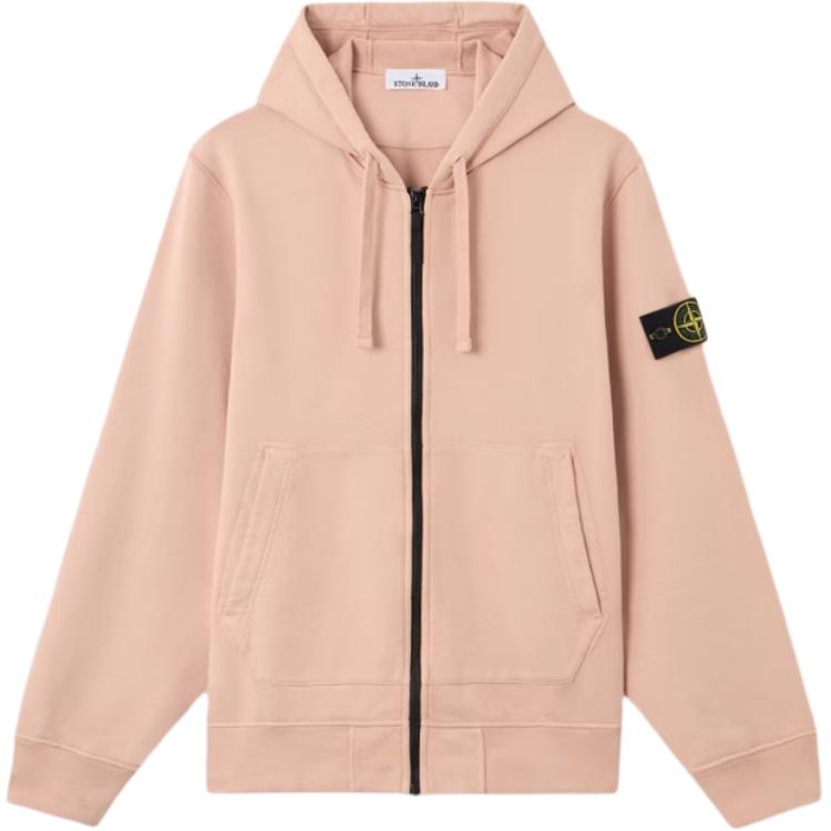 Stone Island Lente/Zomer 26 Biologisch Katoen Fleece Regular-Fit Rits met Capuchon Sweatshirt Heren sweatshirt L1S156100061S0051-V008E S