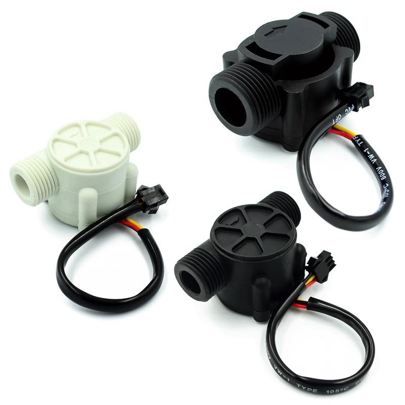 Water Flow Sensor Flowmeter Hall Flow Sensor 4/6 Points G1/2/3/4 Water Control 1-30L/min 2.0MPa YF-S201 FS300A