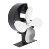 Wood Stove Fan 4 Blades Fireplace Fan Heat Powered Fast Warm Circulation Moon Star Pattern Termal