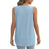Women's Sleeveless Vest With Scoop Neck Loose Casual Summer Flowing Top Vest