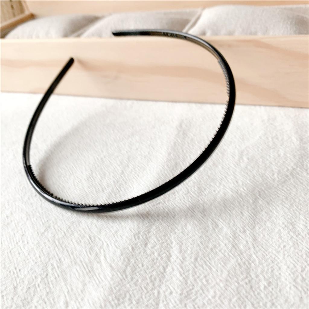 Bright Color Hairband Women Plastic Solid Color Thin Edge Toothed Non-slip Hair Hoop Headbands Girls Hair Accessories