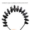 Quartz Crystal Crown Handmade for Head Hoop Luxury for Head Accessory Gothic Baroque Vintage Headwear for Parties Festiv