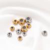 10Pcs 6/7/8/10mm Stainless Steel Adjustment Beads with Non-slip Silicone Ring Gold Color Stopper Spacer Beads for Jewelry Making