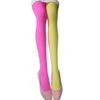Two Tone Candy Colored Contrast Tights Stockings Open Crotch Designs Asymmetrical Multicolor Pantyhose Hosiery for Women