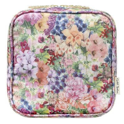 Neceser Cyalel Yahata Estampado Liberty Cuadrado Vertical, Diseño Floral, con Caja de Regalo