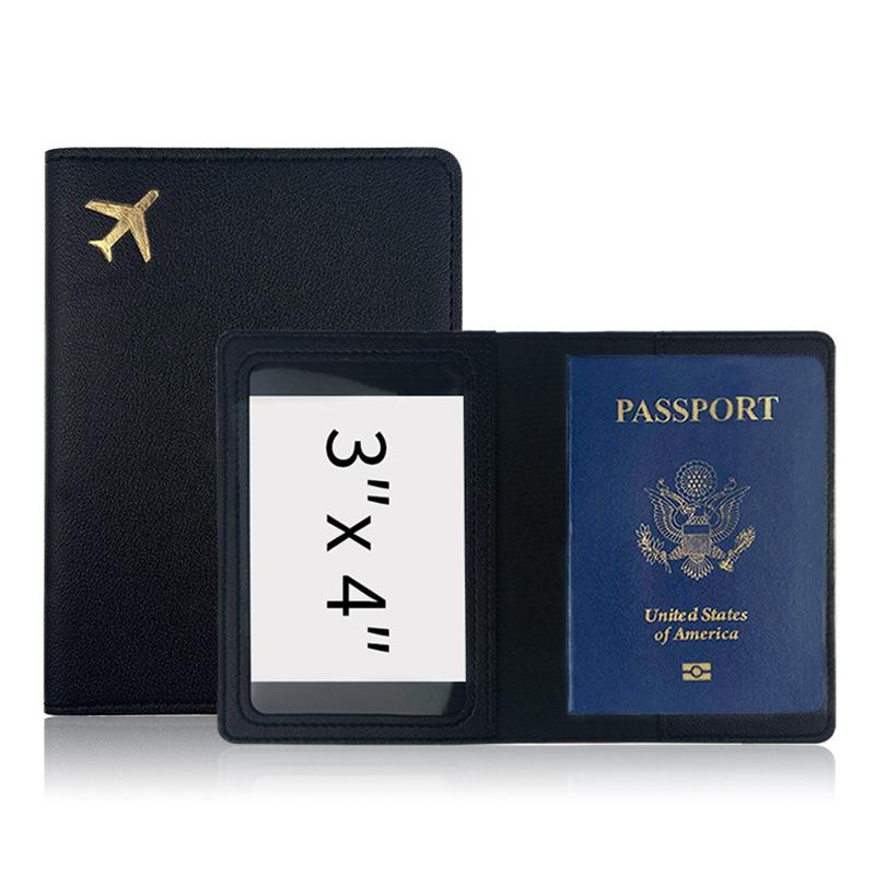 Étui pour passeport en cuir synthétique pour homme et femme, porte-cartes de crédit, porte-cartes de visite, porte-monnaie de voyage