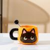 Tazza in Ceramica Gatto Carino Confezione Regalo Tazza per Acqua Domestica Tazza da Caffè di Grande Capacità con Cucchiaino