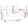 Two Seater Sofa Yellow 109 Cm Velvet