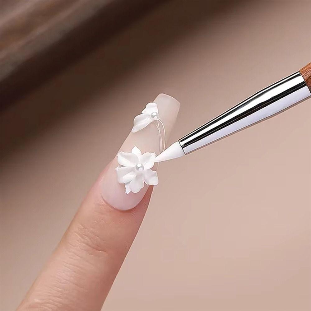 1/2/3Pcs Double-ended Nail Art Pen Carving/Painting Silicone Nail Art Brush Gel Polish Glue Adjusting Embossing