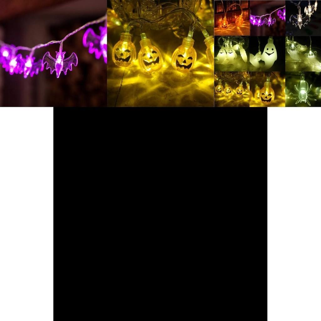 Striking Halloween Led Fairy Lights Adorned With Playful Pumpkins Spiders Skeletons For Unique Window Decor