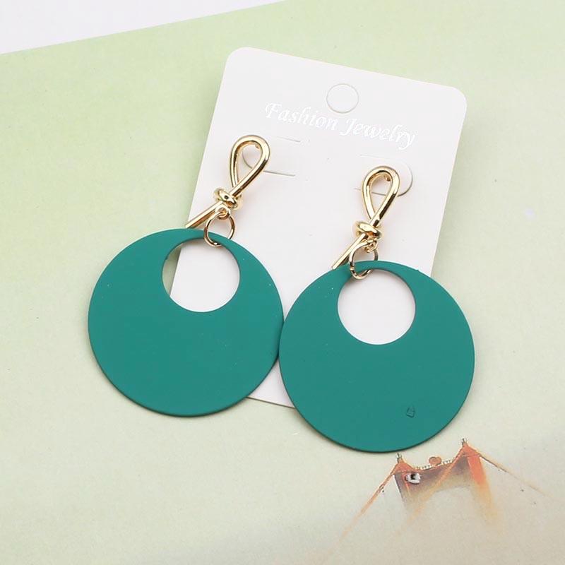 Big Statement Earrings Red Black White Gold Round Circle Oval Geometric Earrings for Women Punk Metal Earring Boho Jewelry 2020
