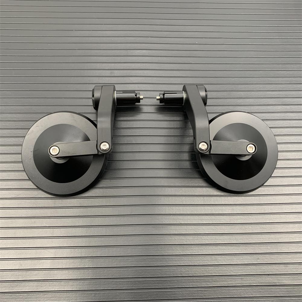 Universal Motorcycle Bar End Mirrors Round Cafe Racer Motorcycle Rear View Mirror For Vesspa Piaggio Ducati Scrambler 800 1200